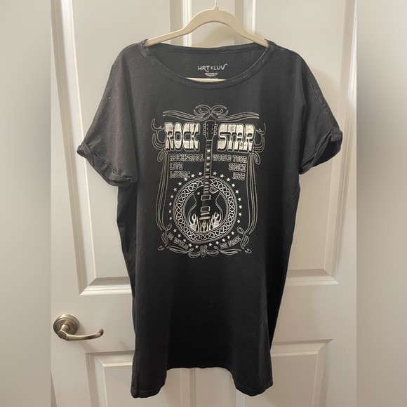 HRT & LUV rock and roll t-shirt dress new - Picture 1 of 4